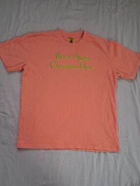 Christian Dior 'Born Again' Coral Graphic Tee
